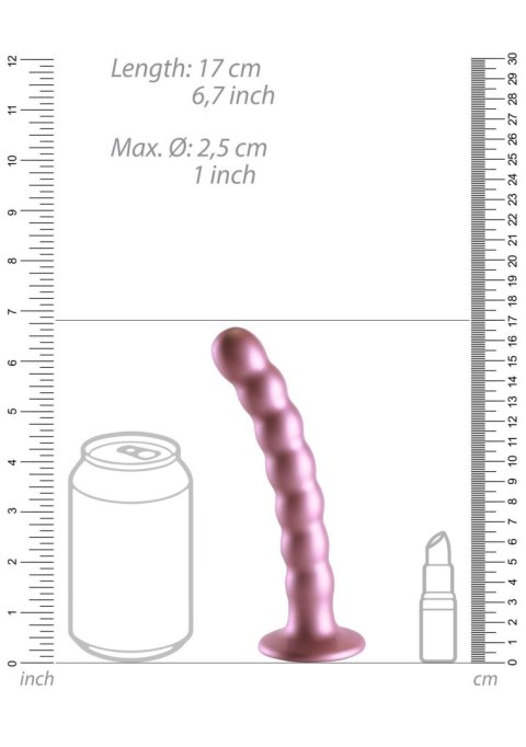 Beaded Silicone G-Spot Dildo - 6,5'' / 16,5 cm - dildo analne