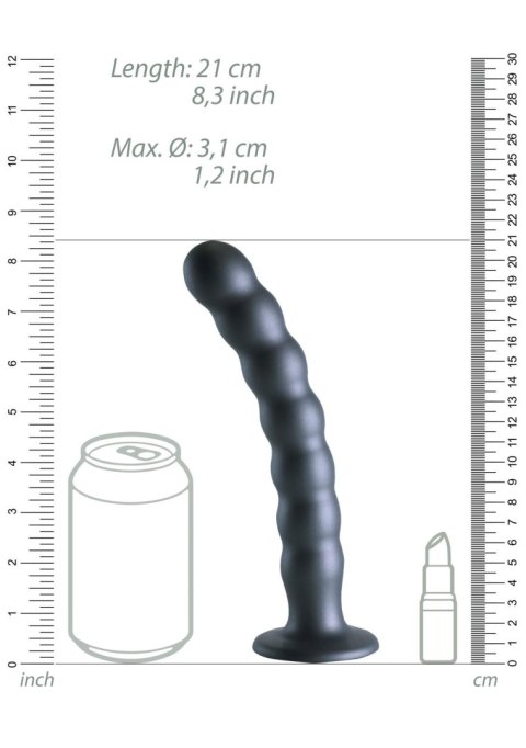 Beaded Silicone G-Spot Dildo - 8'' / 20,5 cm - dildo analne