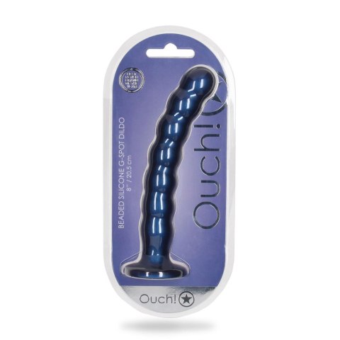 Beaded Silicone G-Spot Dildo - 8'' / 20,5 cm - dildo analne