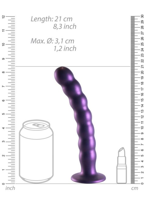 Beaded Silicone G-Spot Dildo - 8'' / 20,5 cm - dildo analne