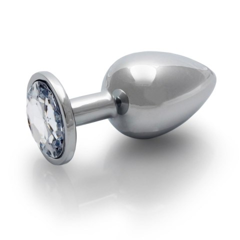 Round Gem Butt Plug - Medium - Metalowy korek analny