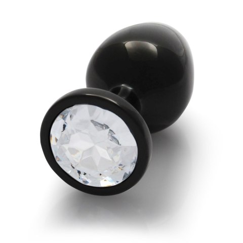 Round Gem Butt Plug - Medium - Metalowy korek analny