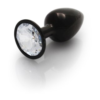 Round Gem Butt Plug - Small - Metalowy korek analny