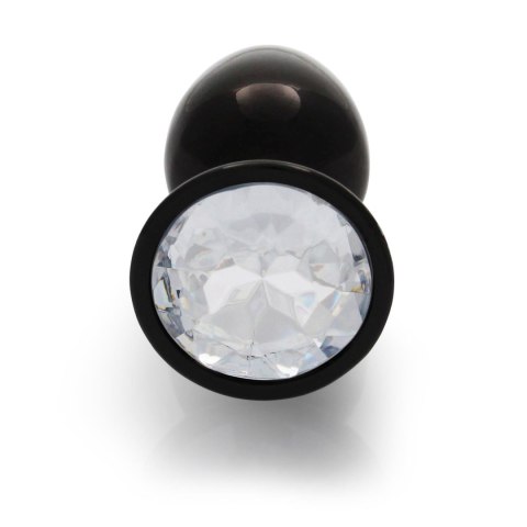 Round Gem Butt Plug - Small - Metalowy korek analny