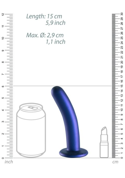 Smooth Silicone G-Spot Dildo - 6'' / 14,5 cm - dildo analne