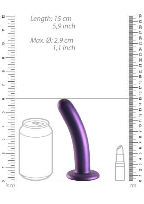 Smooth Silicone G-Spot Dildo - 6'' / 14,5 cm - dildo analne