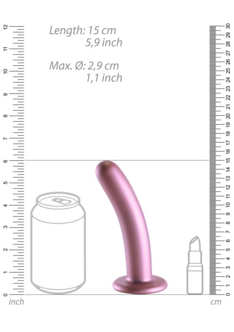 Smooth Silicone G-Spot Dildo - 6'' / 14,5 cm - dildo analne