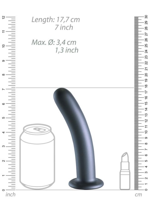 Smooth Silicone G-Spot Dildo - 7'' / 17 cm - dildo analne