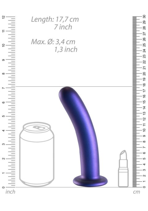 Smooth Silicone G-Spot Dildo - 7'' / 17 cm - dildo analne