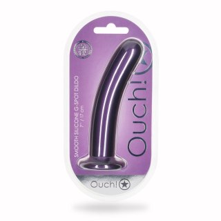 Smooth Silicone G-Spot Dildo - 7'' / 17 cm - dildo analne