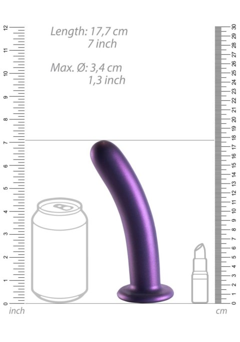 Smooth Silicone G-Spot Dildo - 7'' / 17 cm - dildo analne