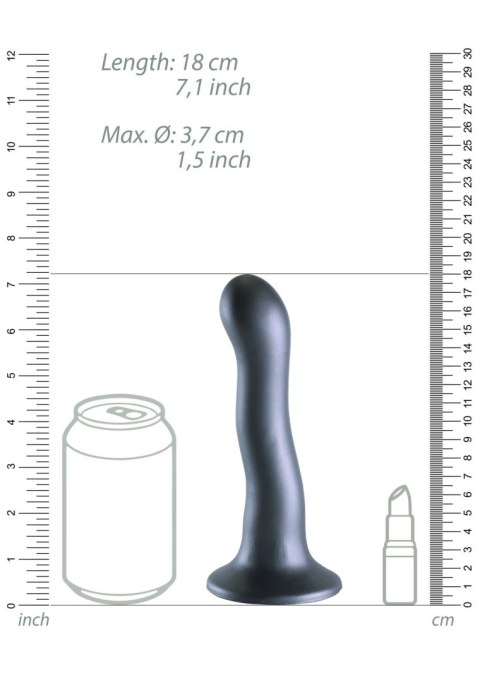 Ultra Soft Silicone Curvy G-Spot Dildo - 7'' / 17 cm - dildo analne