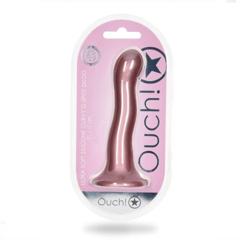 Ultra Soft Silicone Curvy G-Spot Dildo - 7'' / 17 cm - dildo analne