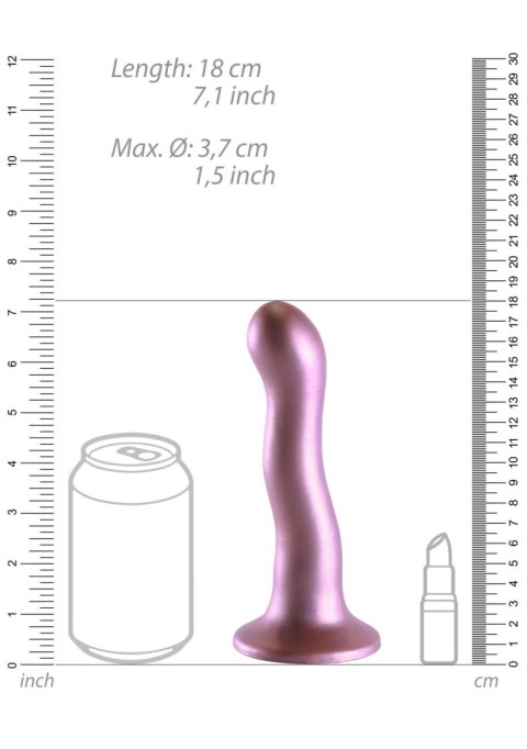 Ultra Soft Silicone Curvy G-Spot Dildo - 7'' / 17 cm - dildo analne