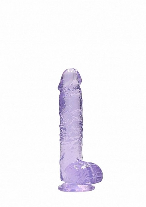 6"" / 15 cm Realistic Dildo With Balls - Purple - Dildo z przyssawką