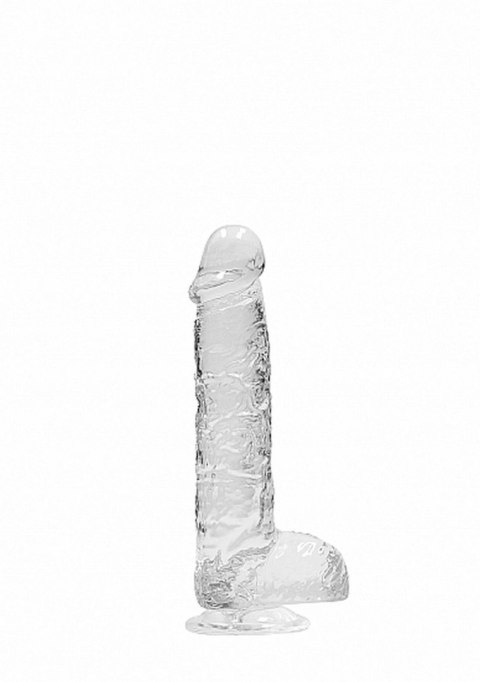 6"" / 15 cm Realistic Dildo With Balls - Transparent - Dildo z przyssawką