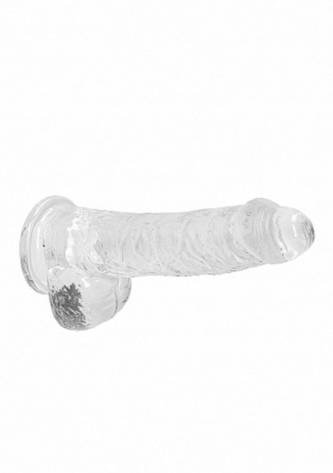 6"" / 15 cm Realistic Dildo With Balls - Transparent - Dildo z przyssawką