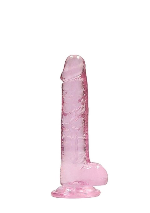 7"" / 18 cm Realistic Dildo With Balls - Pink - Dildo z przyssawką