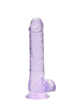 8"" / 20 cm Realistic Dildo With Balls - Purple - Dildo z przyssawką