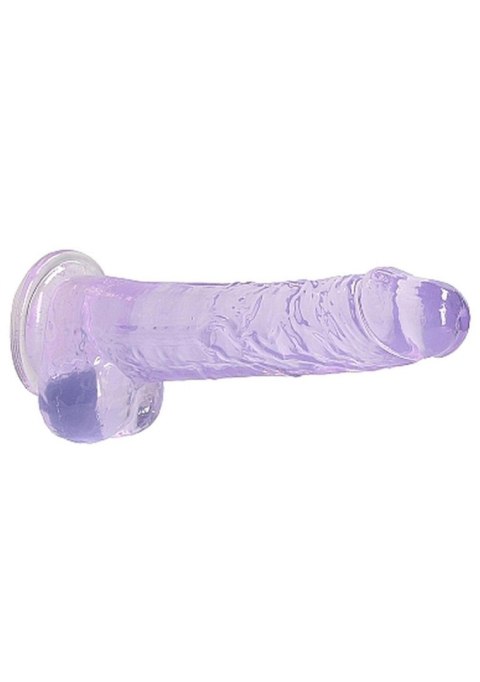 8"" / 20 cm Realistic Dildo With Balls - Purple - Dildo z przyssawką