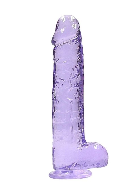 9"" / 23 cm Realistic Dildo With Balls - Purple - Dildo z przyssawką