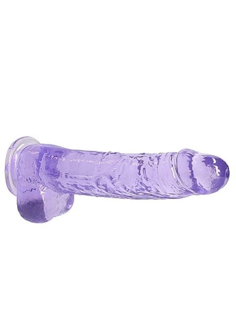 9"" / 23 cm Realistic Dildo With Balls - Purple - Dildo z przyssawką