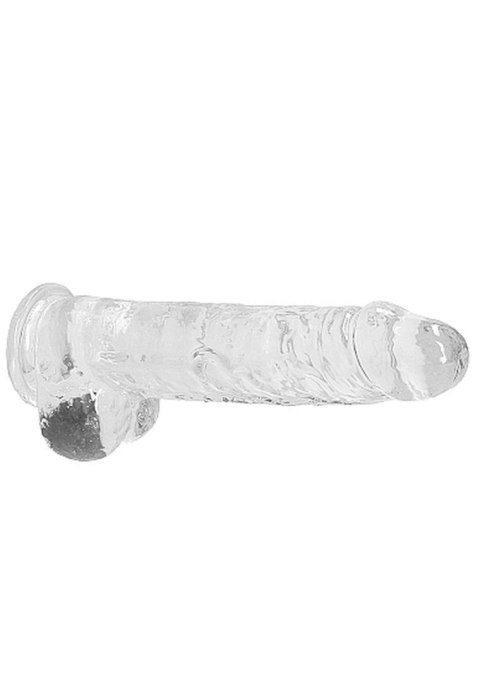 9"" / 23 cm Realistic Dildo With Balls - Transparent - Dildo z przyssawką