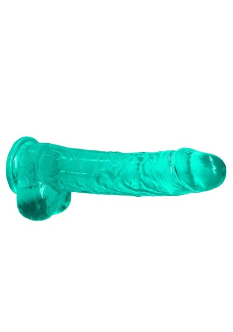 9"""" / 25 cm Realistic Dildo With Balls - Turquoise - Dildo z przyssawką