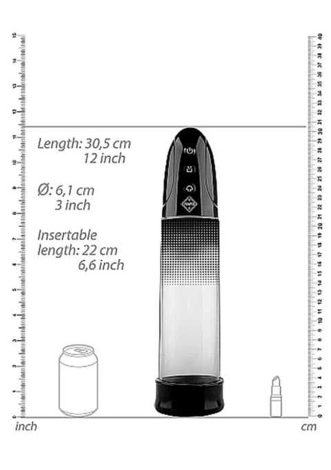 Automatic Rechargeable Luv Pump - Black - Automatyczna pompka powiekszająca penisa