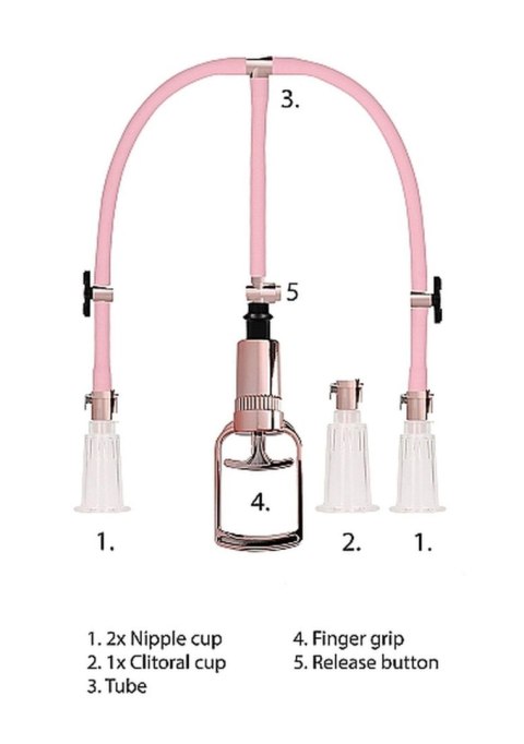 Clitoral & Nipple Pump Set Medium - Rose Gold