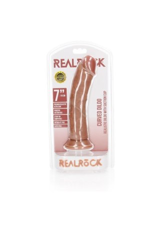 Curved Realistic Dildo - 7""""/ 18 cm - Realistyczne dildo z przyssawką