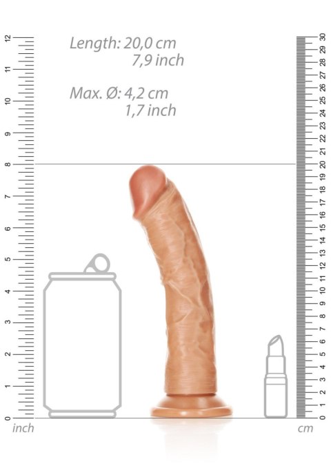 Curved Realistic Dildo - 7""""/ 18 cm - Realistyczne dildo z przyssawką