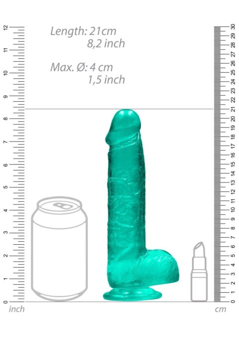 Realistic Dildo with Balls - 8""""/ 21 cm - Dildo z przyssawką