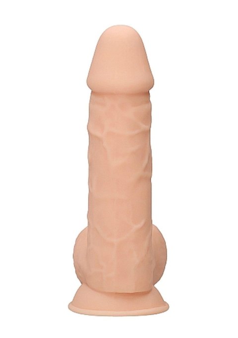 Silicone Dildo With Balls - 21,6 cm - Flesh - Realistyczne dildo z przyssawką