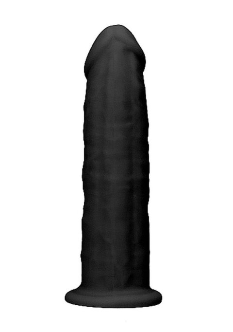 Silicone Dildo Without Balls - 15,3 cm - Black - Czarne realistyczne dildo