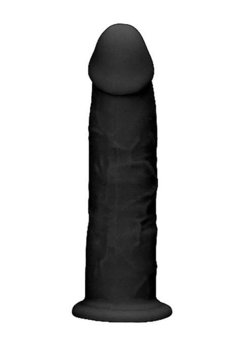 Silicone Dildo Without Balls - 15,3 cm - Black - Czarne realistyczne dildo