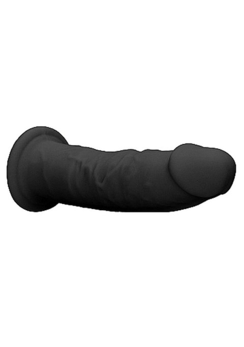 Silicone Dildo Without Balls - 15,3 cm - Black - Czarne realistyczne dildo