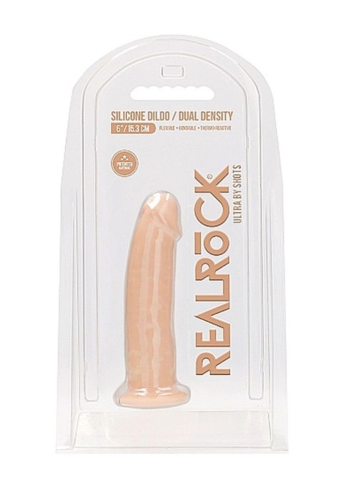 Silicone Dildo Without Balls - 15,3 cm - Flesh - Realistyczne dildo z przyssawką