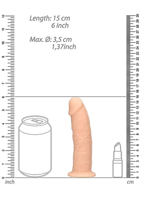 Silicone Dildo Without Balls - 15,3 cm - Flesh - Realistyczne dildo z przyssawką