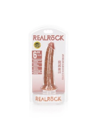 Slim Realistic Dildo with Suction Cup - 6""""/ 15,5 cm - Realistyczne dildo z przyssawką