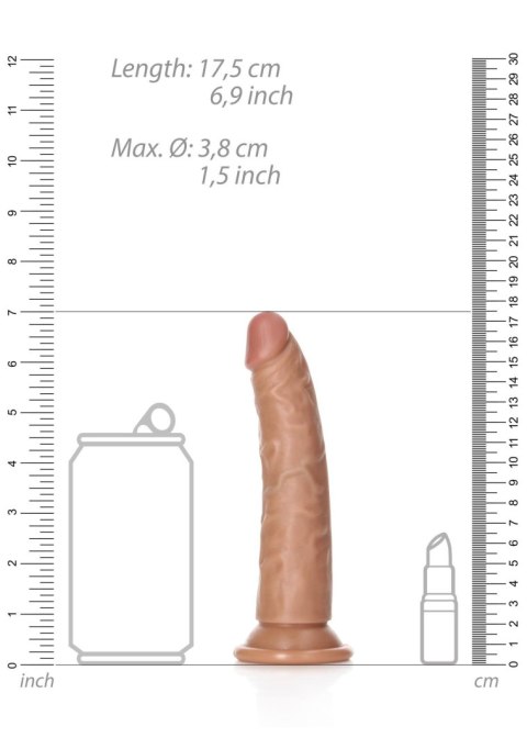 Slim Realistic Dildo with Suction Cup - 6""""/ 15,5 cm - Realistyczne dildo z przyssawką