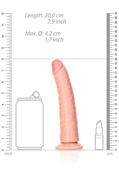 Slim Realistic Dildo with Suction Cup - 7""""/ 18 cm - Realistyczne dildo z przyssawką