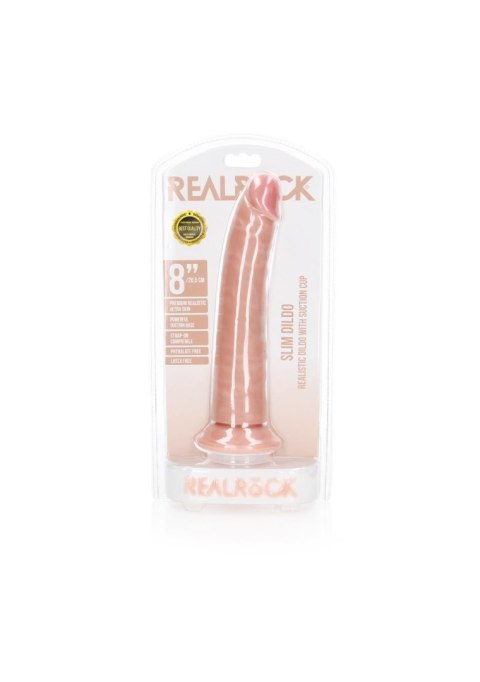 Slim Realistic Dildo with Suction Cup - 8""""/ 20,5 cm - Realistyczne dildo z przyssawką