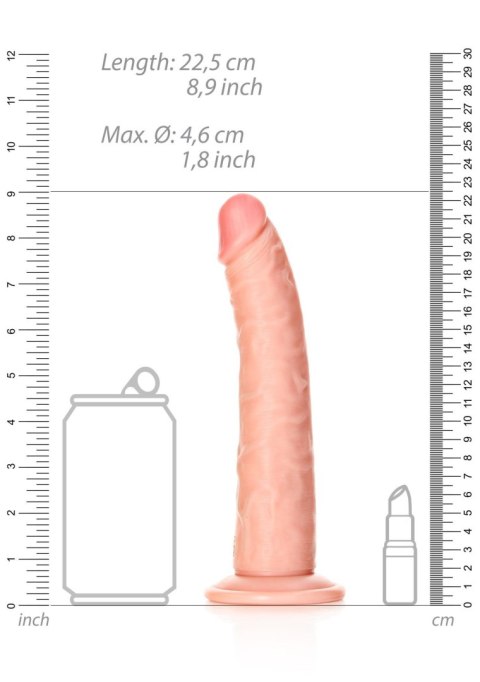 Slim Realistic Dildo with Suction Cup - 8""""/ 20,5 cm - Realistyczne dildo z przyssawką