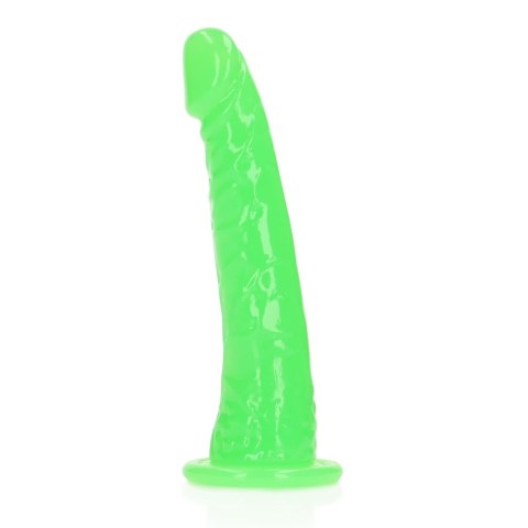 Slim Realistic Dildo with Suction Cup - Glow in the Dark - 6'' / 15,5 cm - dildo analne