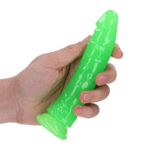 Slim Realistic Dildo with Suction Cup - Glow in the Dark - 6'' / 15,5 cm - dildo analne