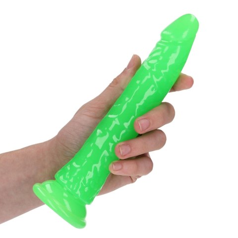 Slim Realistic Dildo with Suction Cup - Glow in the Dark - 8'' / 20 cm - dildo analne