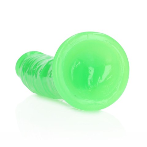 Slim Realistic Dildo with Suction Cup - Glow in the Dark - 8'' / 20 cm - dildo analne