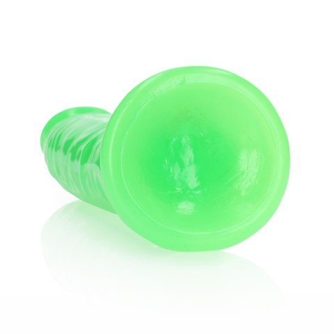 Slim Realistic Dildo with Suction Cup - Glow in the Dark - 9'' / 22,5 cm - dildo analne