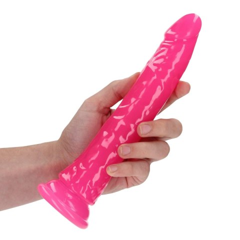 Slim Realistic Dildo with Suction Cup - Glow in the Dark - 9'' / 22,5 cm - dildo analne